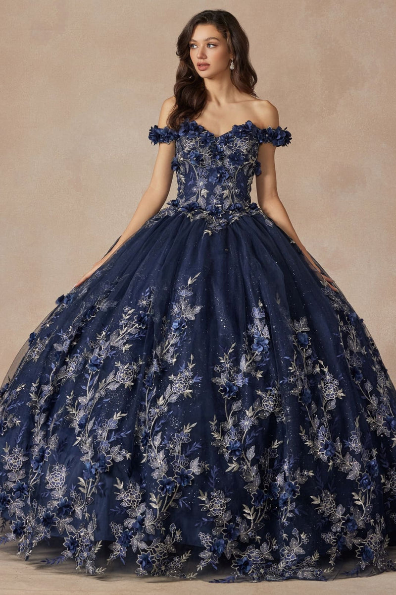 Sweet 16 Birthday Party Dress in NAVY BLUE by 1447 Ball Gown NAVY BLUE / 3XL