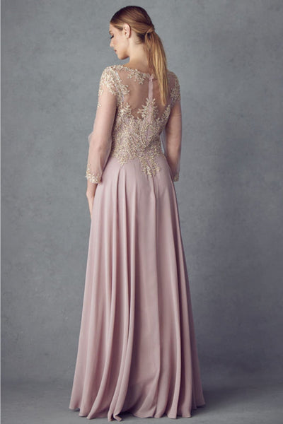 Juliet M12 3/4 Sleeves A-line Chiffon Mother Of The Bride Gown