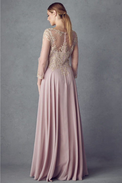 Juliet M12 3/4 Sleeves A-line Chiffon Mother Of The Bride Gown