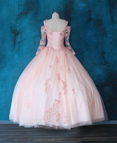 Lace Bell Sleeve Quinceanera Dress by Calla KY70029