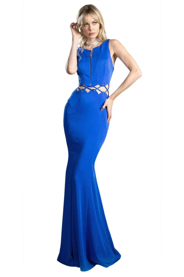 Ladivine 6485 - Sleeveless Cutout Long Gown Twist - Prom