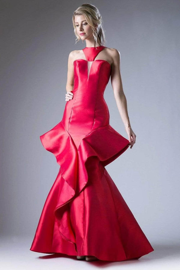 Ladivine 71428 - Ruffle Cascade Mermaid Gown Dramatic - Prom