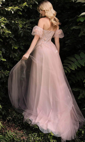 Ladivine by Cinderella Divine Dresses - Ladivine CB080 Off-Shoulder Tulle Ball Gown - Prom