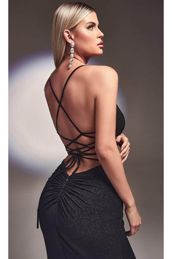 Ladivine CC2162 - Lace Up Back Prom Dress - Prom