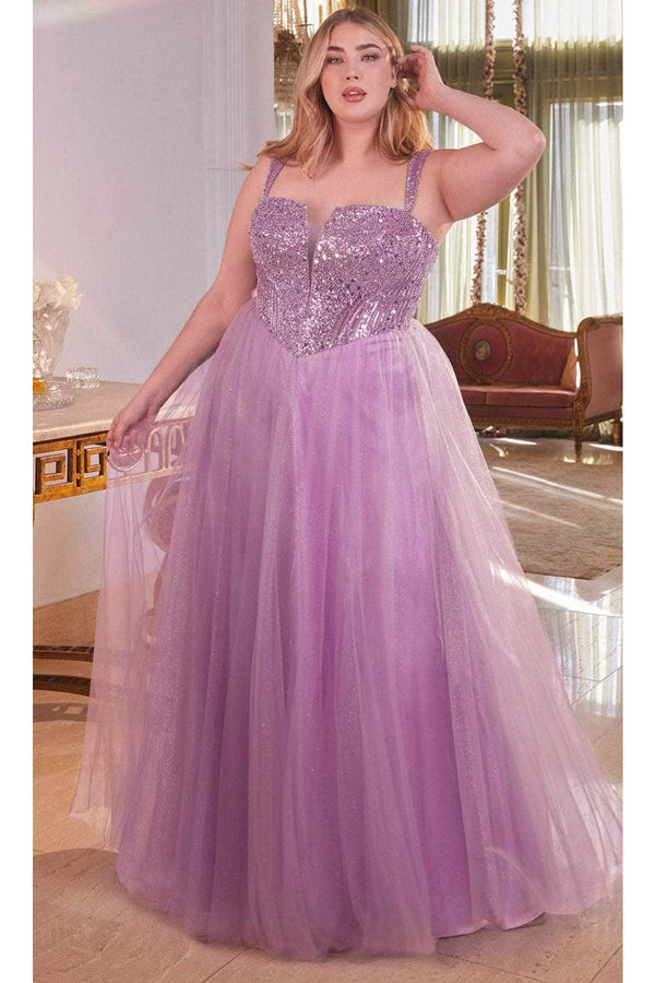 Ladivine CD0217C - Sparkling Basque Evening Gown - Prom