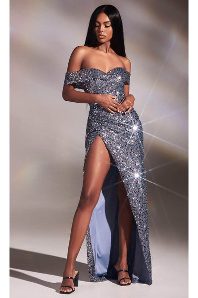 Ladivine CD260 - Sequin Sheath Classic Prom Dress - Prom