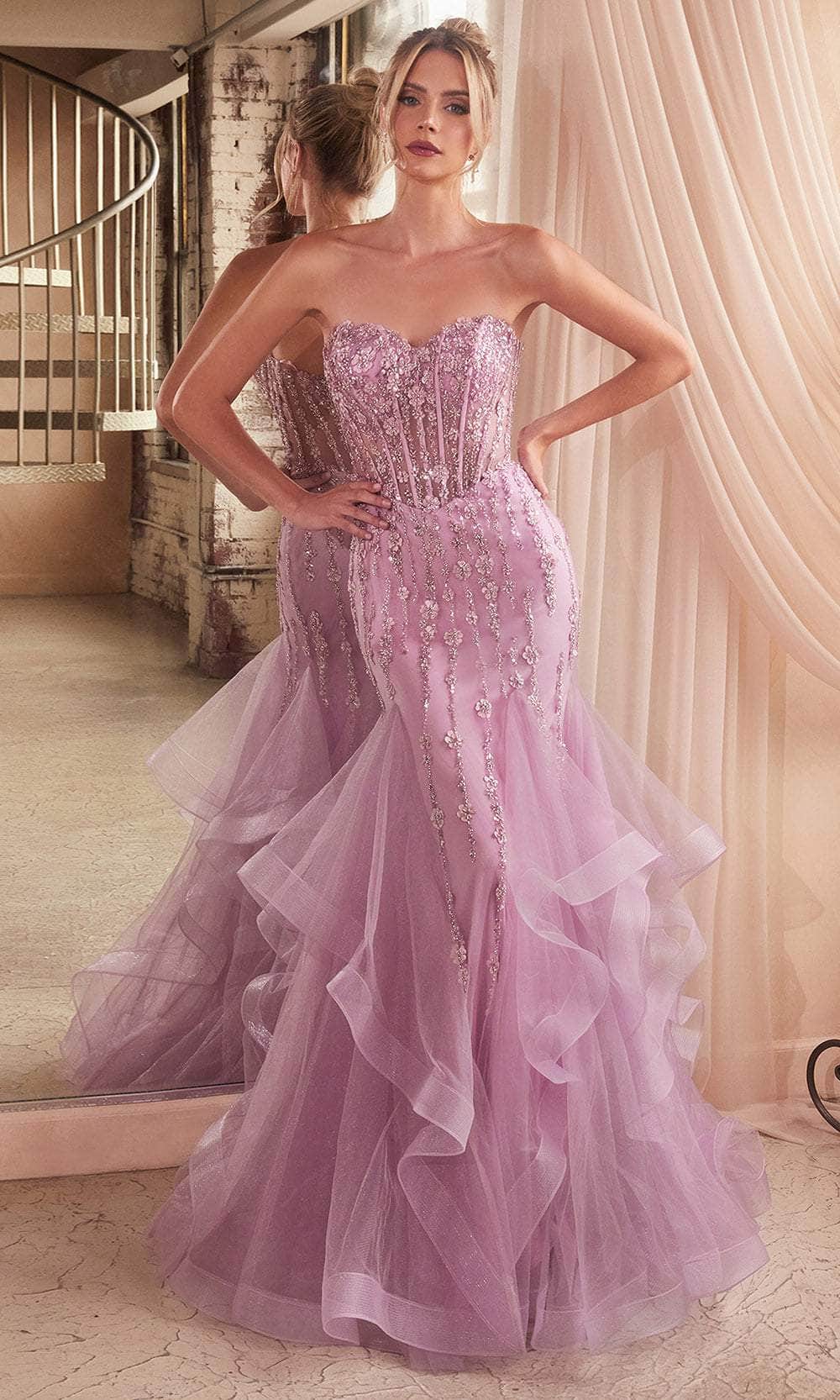 Ladivine by Cinderella Divine Dresses - Ladivine CD332 Sweetheart Neck Mermaid Gown - Prom