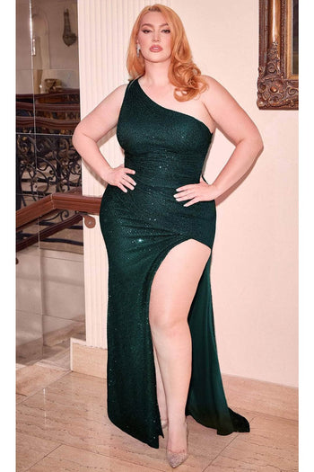 Ladivine CH077C Sequin One-Shoulder Prom Gown - Prom