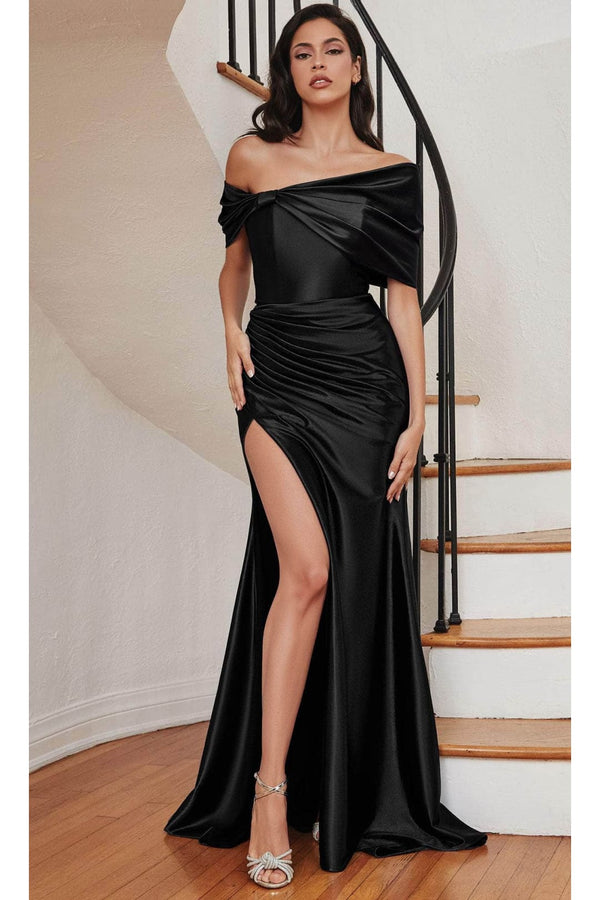 Ladivine CH116 - Sheath Gown with Detachable Cape - Prom