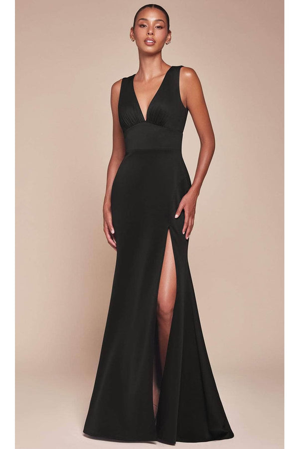 Ladivine CH395 – Sleeveless Prom Dress with Cutout Back - Prom