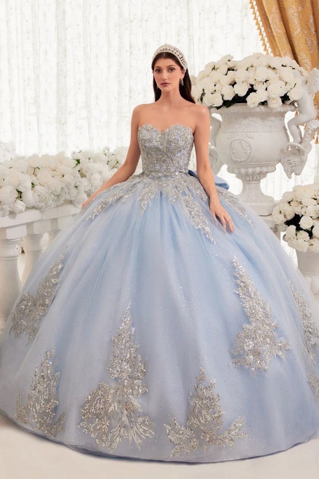 Ladivine Light Blue Quinceanera Dress Ball Gown Sweet 16 by 15715 - Lt Blue / XS - Quinceanera Dresses