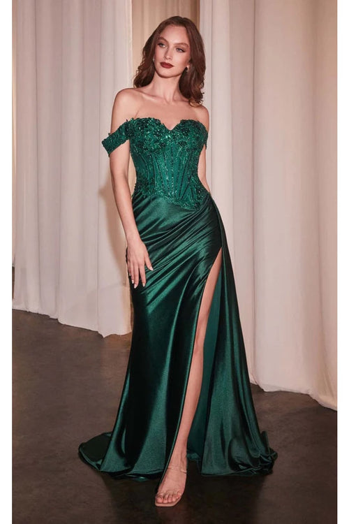 Ladivine Mother of the Bride Dress Long Evening Formal Gown Emerald CD803