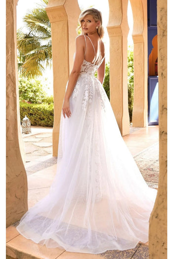 Ladivine Off White Wedding Dress Long Bridal Gown CD931W - Off White / 2 - Dress