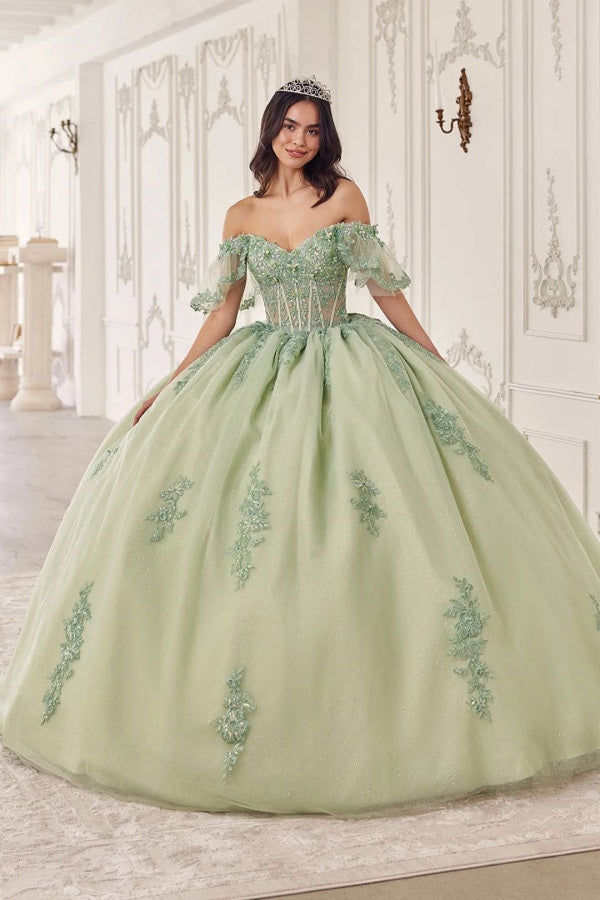 Ladivine Sage Quinceanera Dress Ball Gown Sweet 16 by 15725 - Sage / XS - Quinceanera Dresses