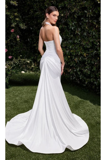 Ladivine White Wedding Dress Long Bridal Gown CD796W - White / 2 - Wedding Dress