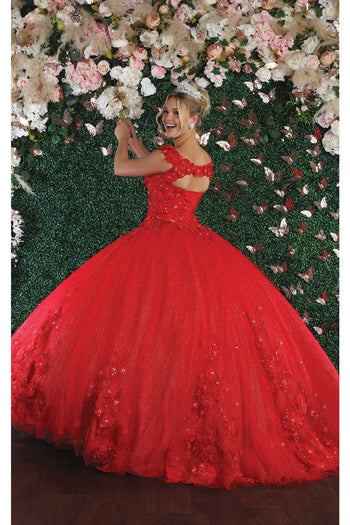 Floral Applique Quince Dress