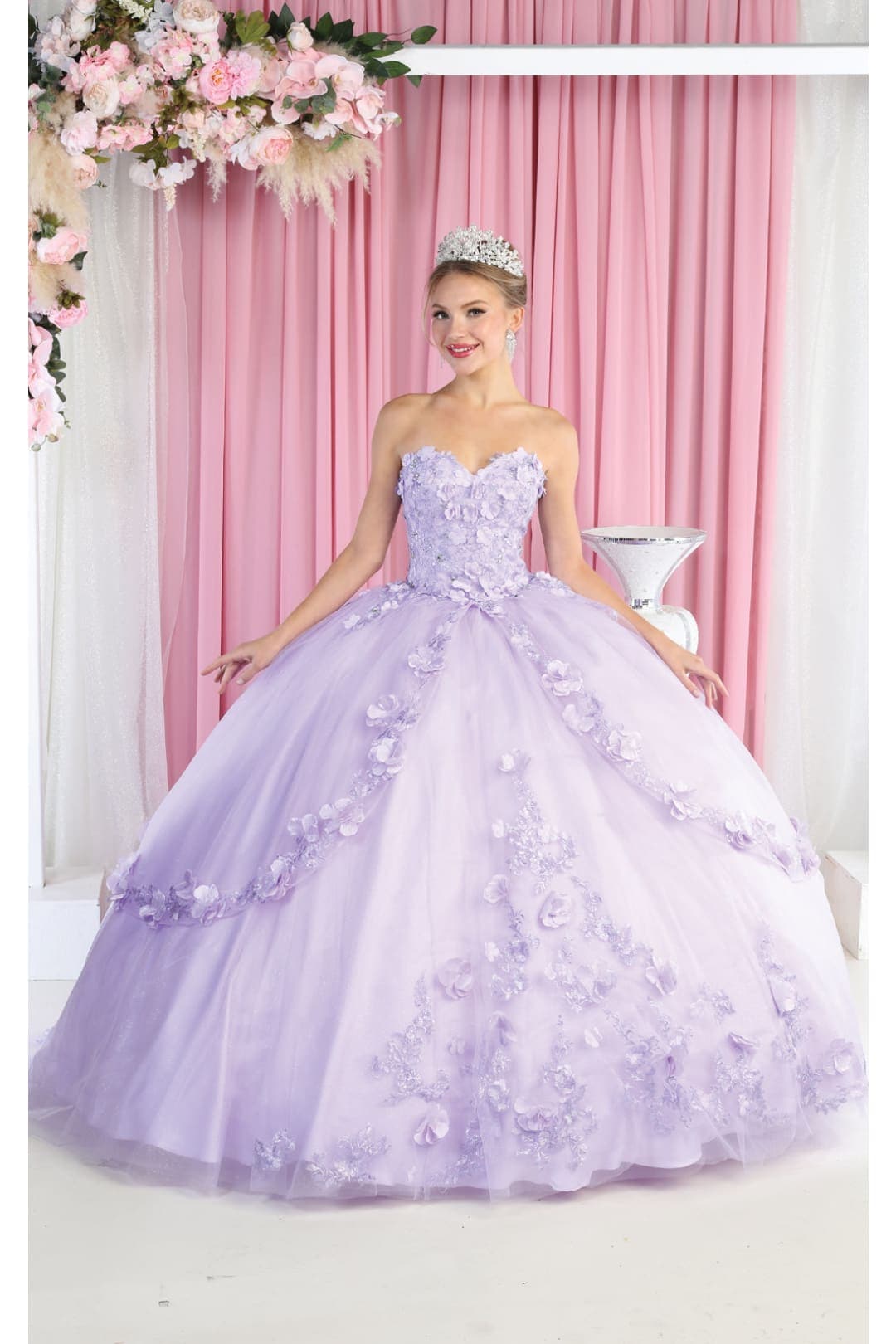 Layla K LK177 Floral Appplique Ball Gown