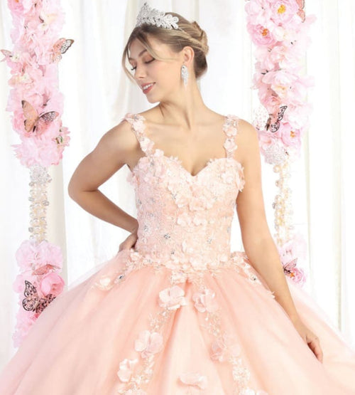 Plus Size Ball Gown in Rose Gold | Formal Quinceanera Dress by LK177
