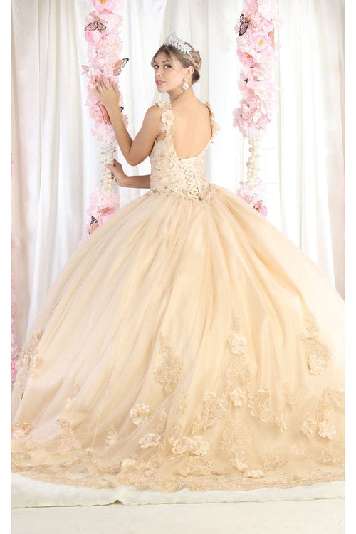 Layla K LK180 3D Floral Straps Ball Gown