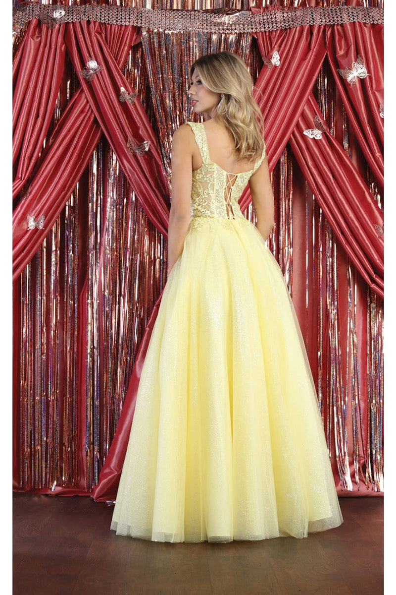 Yellow Sweet 16 Ball Gown LK198