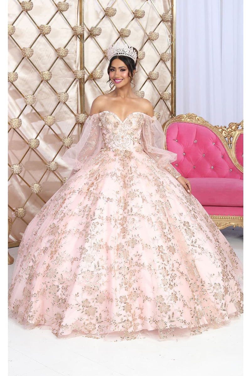 flower girl dresses gold Cute Ball Gown Gold and Ivory Flower Girl Dress – FancyVestido main image 0