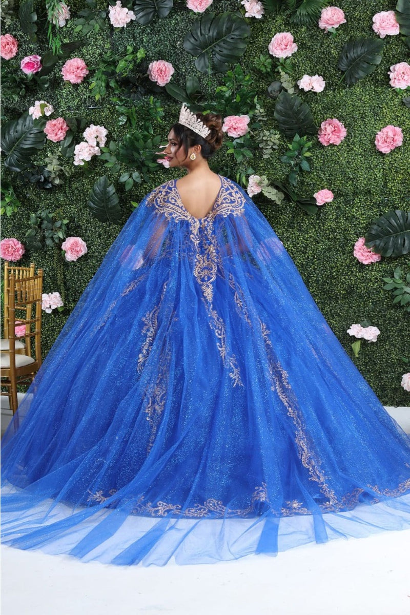 Sweet 16 Birthday Party Dress in Royal/Gold Style LK230 Ball Gown