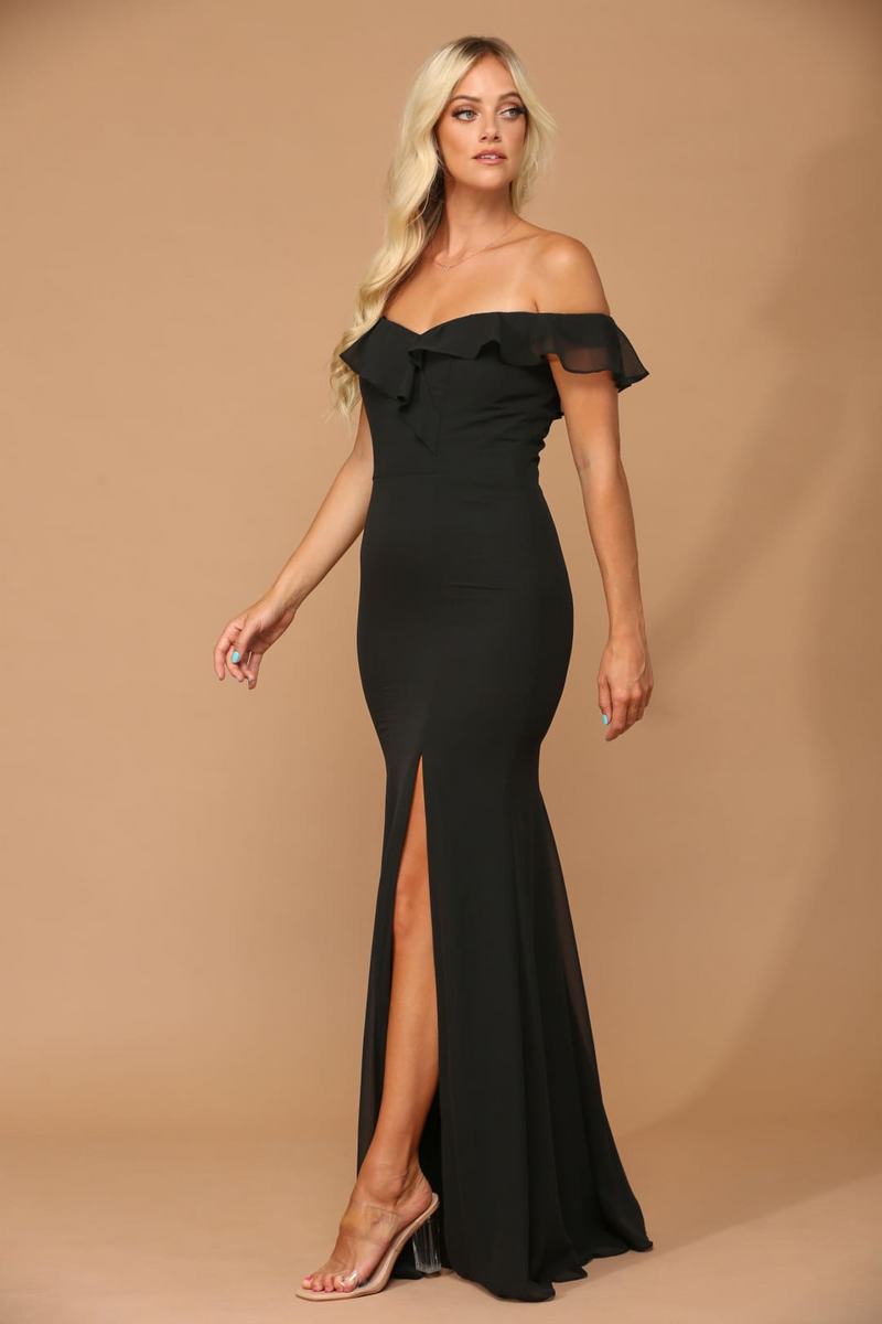 Eva USA 3438 Black Funeral Dress for Women & Ladies Plus Size