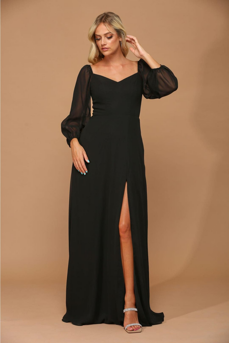 Funeral Dress in Black for Women, Plus Size by Eva USA 3452