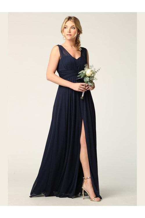Long Sleeveless Bridesmaid Dress - The Dress Outlet