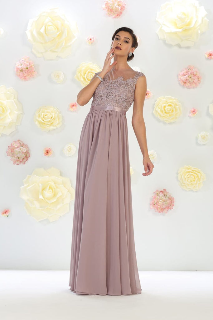 Lovely Wedding Guest Gown - MAUVE / 4