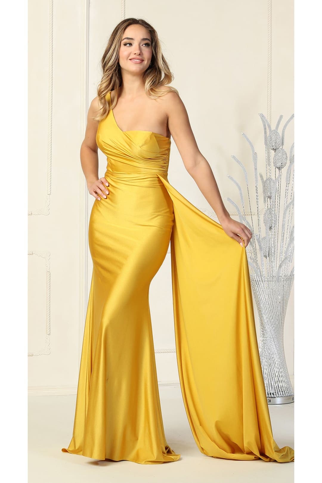 Simple One Shoulder Stretchy Dress