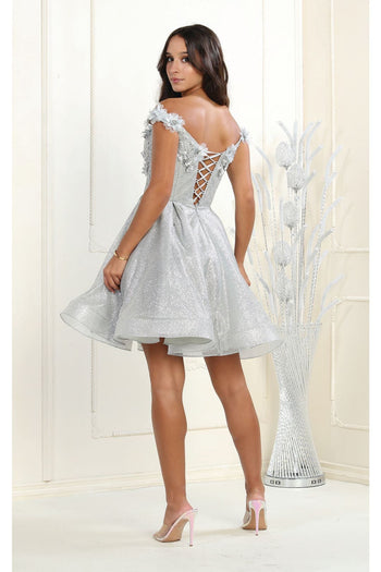 Short Prom Dresses - SILVER / 2