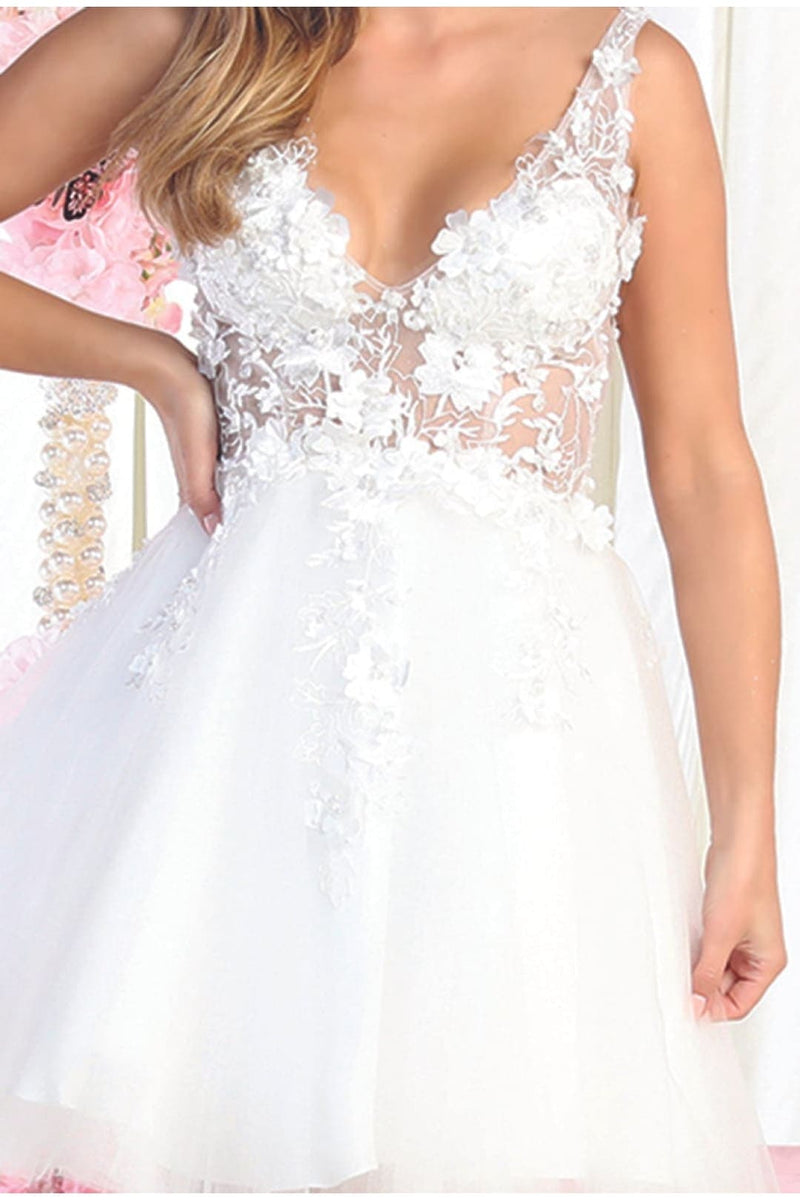 Silver Graduation Dress by MQ2129 main image 1