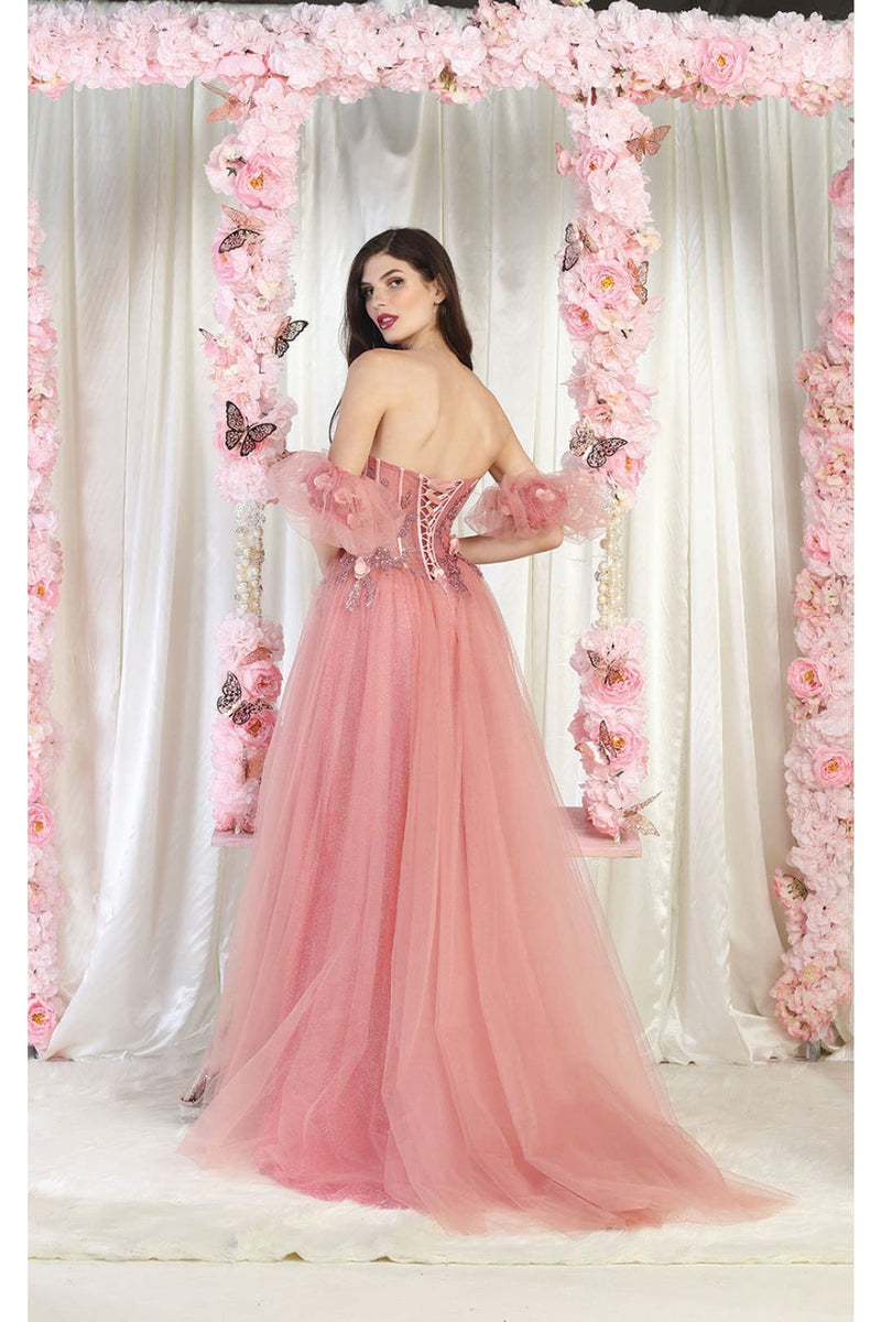 1961 prom dresses May Queen MQ1961 3D Floral Corset Special Occasion Gown
