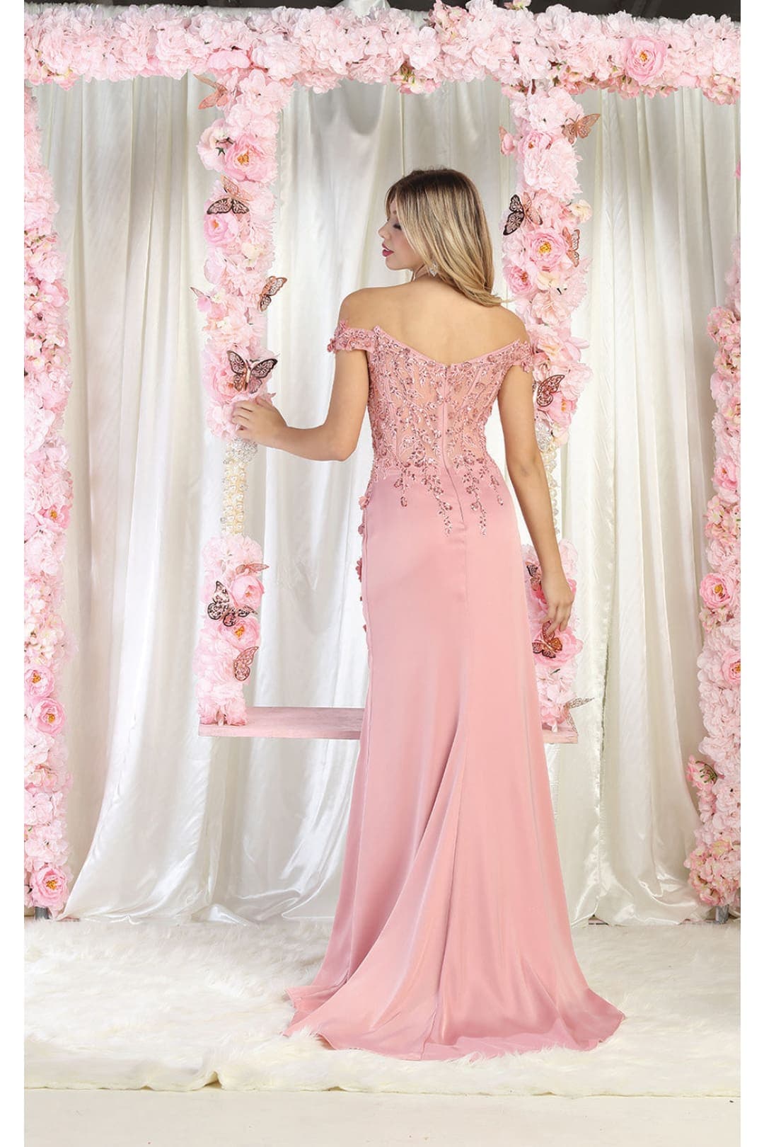 LA Merchandise LA1962 Corset Bone Prom Gown - Dress
