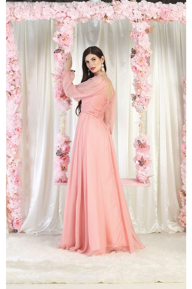 Vintage Dress Style Retro Outfit in Dusty Rose By May Queen MQ1990