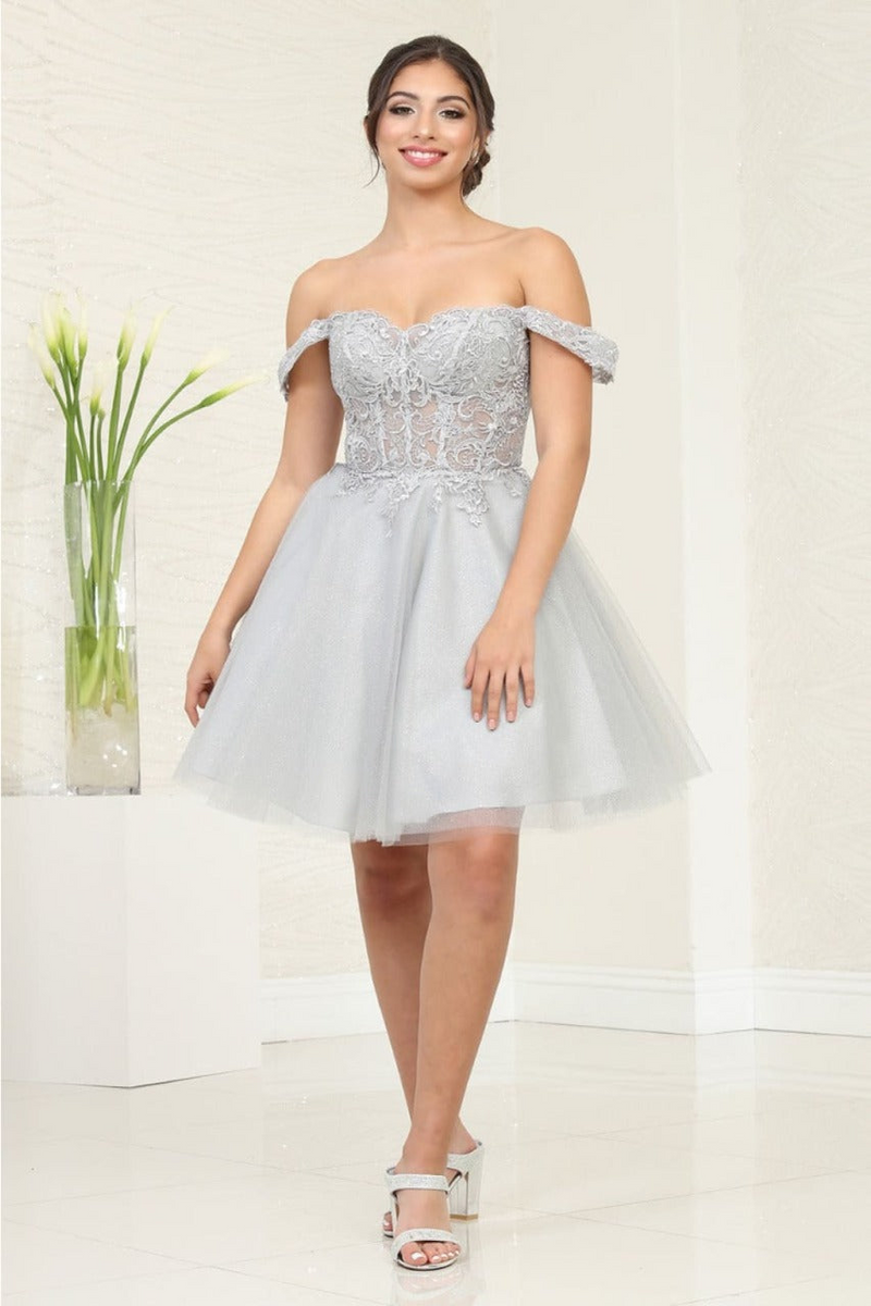 Silver Graduation Dress