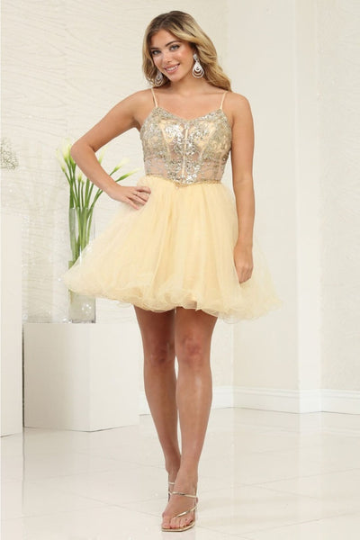Dama Dresses for Quinceanera in Champagne Cute Quince Outfit-New Collection