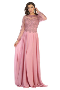Mother of the Bride Dress - Dusty Rose / M