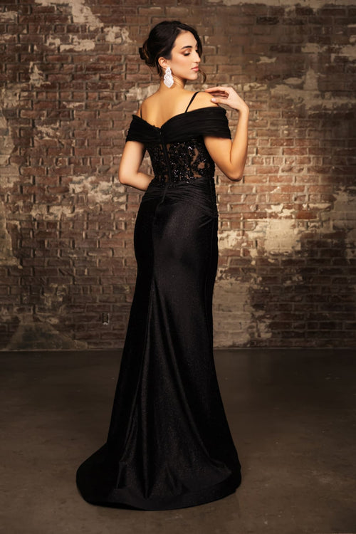 Mother Of The Bride Dress Off The Shoulder Sequin Gown By May Queen MQ2151 - Dress