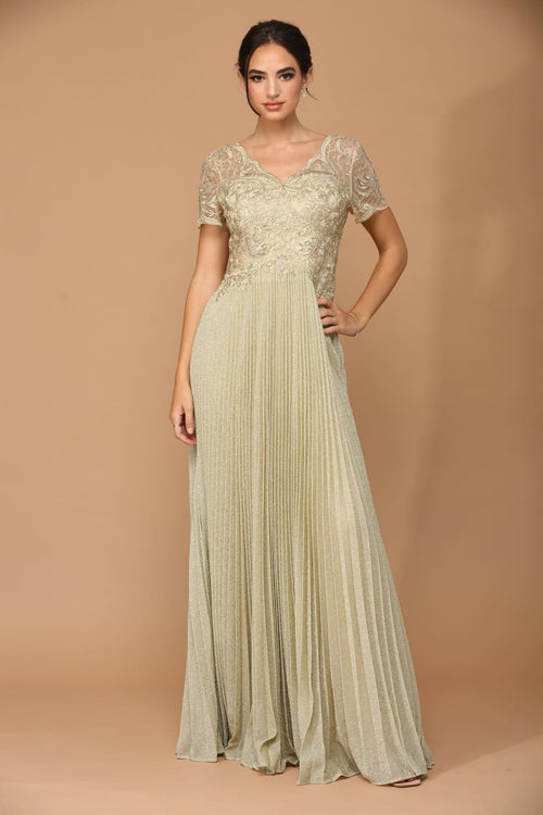 Mother of the Bride Dresses Mother of the Bride Long Formal Metallic Dress Champagne