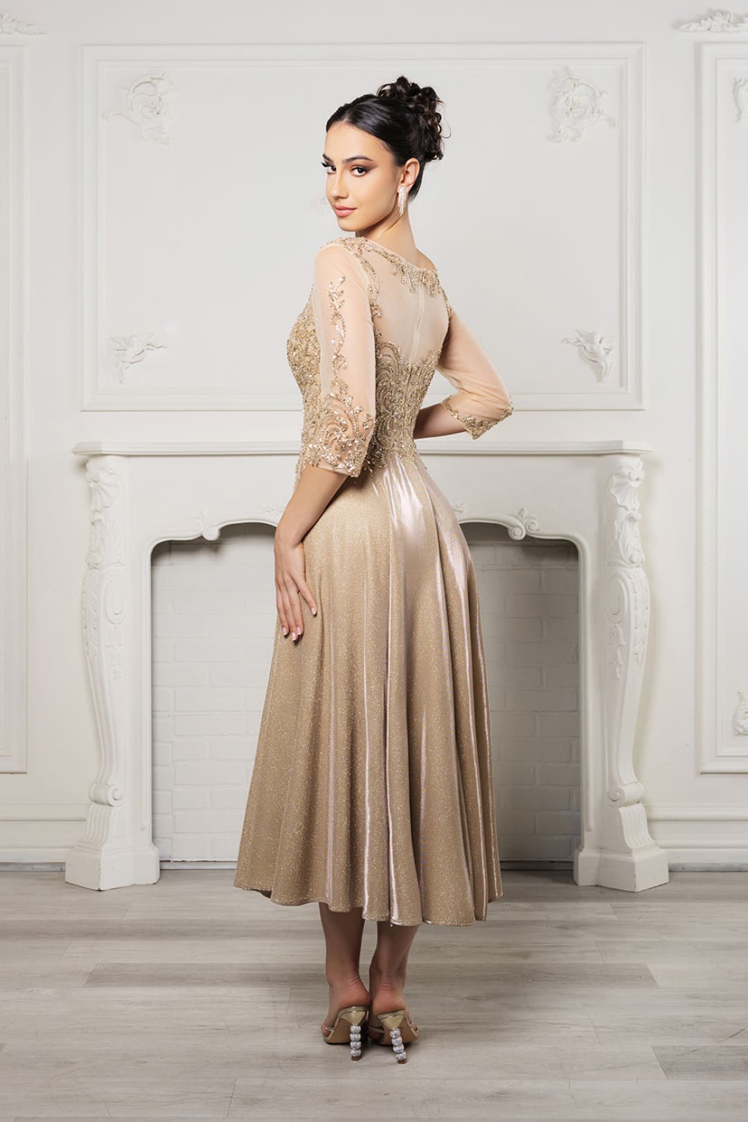 Mother of the Groom Sequin A-Line Cocktail Dress By May Queen MQ2124 - Dress