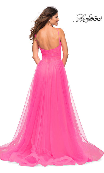 La Femme Neon Pink Dresses