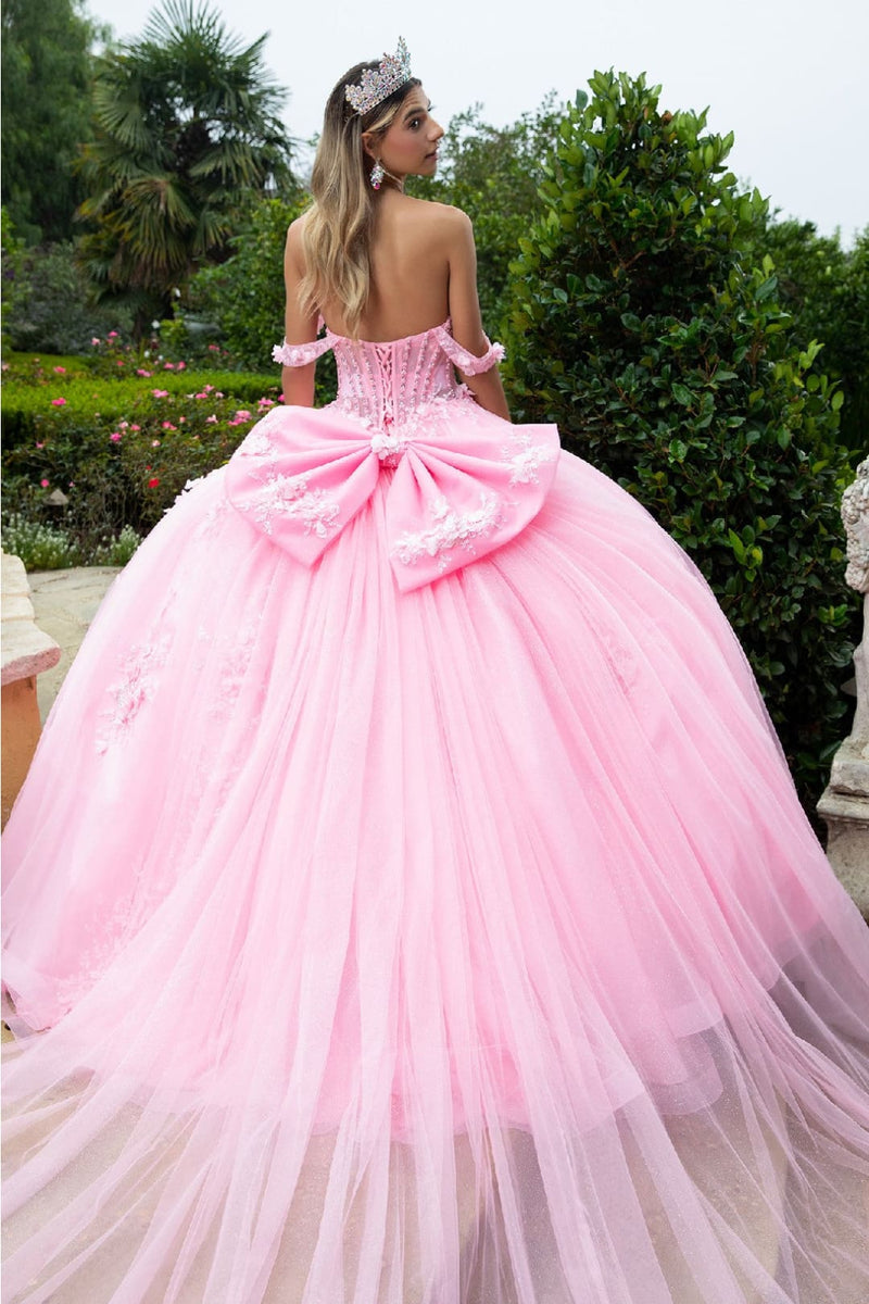 Ruffled Off Shoulder Corset Ball Gown by GLS Gloria GL3475