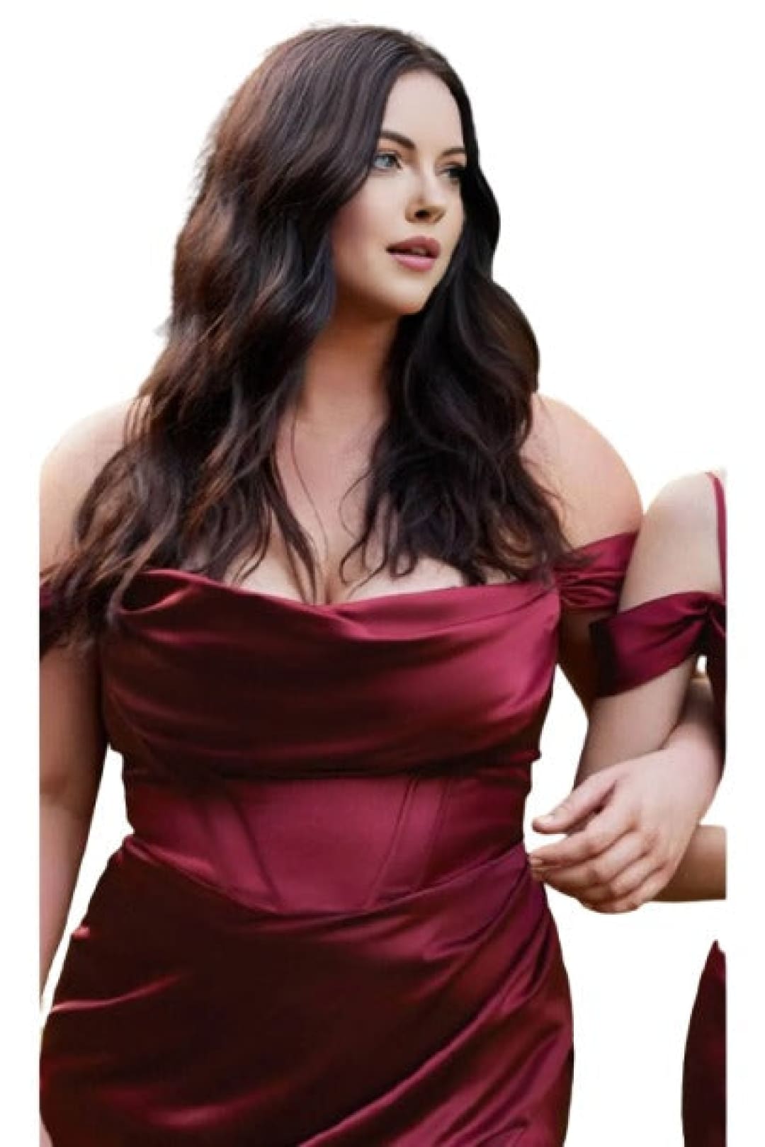 Off-Shoulder Corset Evening Gown 2025 Elegant Formal Dress - Burgundy / 18 - Prom