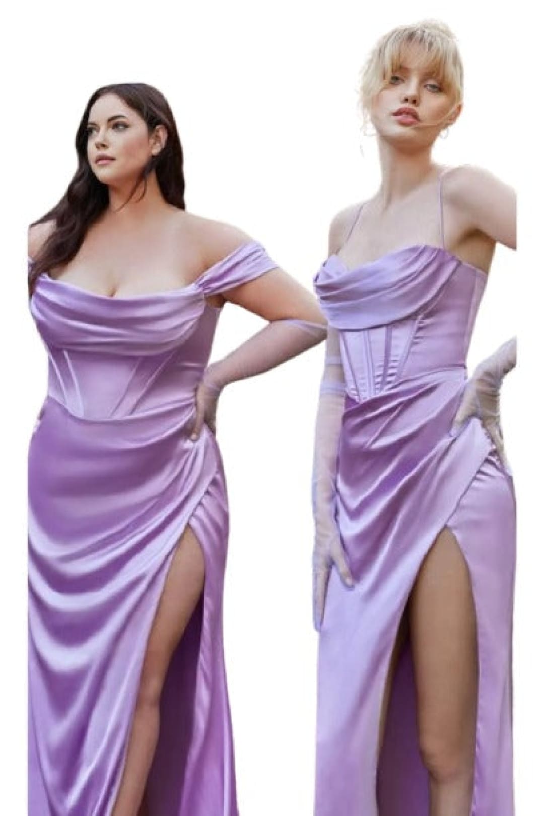 Off-Shoulder Corset Evening Gown 2025 Elegant Formal Dress - Lavender / 18 - Prom