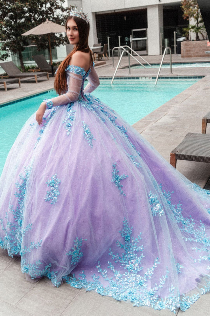 navy blue dress for baby girl A-Line Sweetheart Neck Tulle Sequin Burgundy Long Prom Dress with Bead –  shdress main image 1