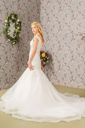 Off Shoulder Mermaid Wedding Dress by GLS Gloria GL3490 - Long Formal Dresses