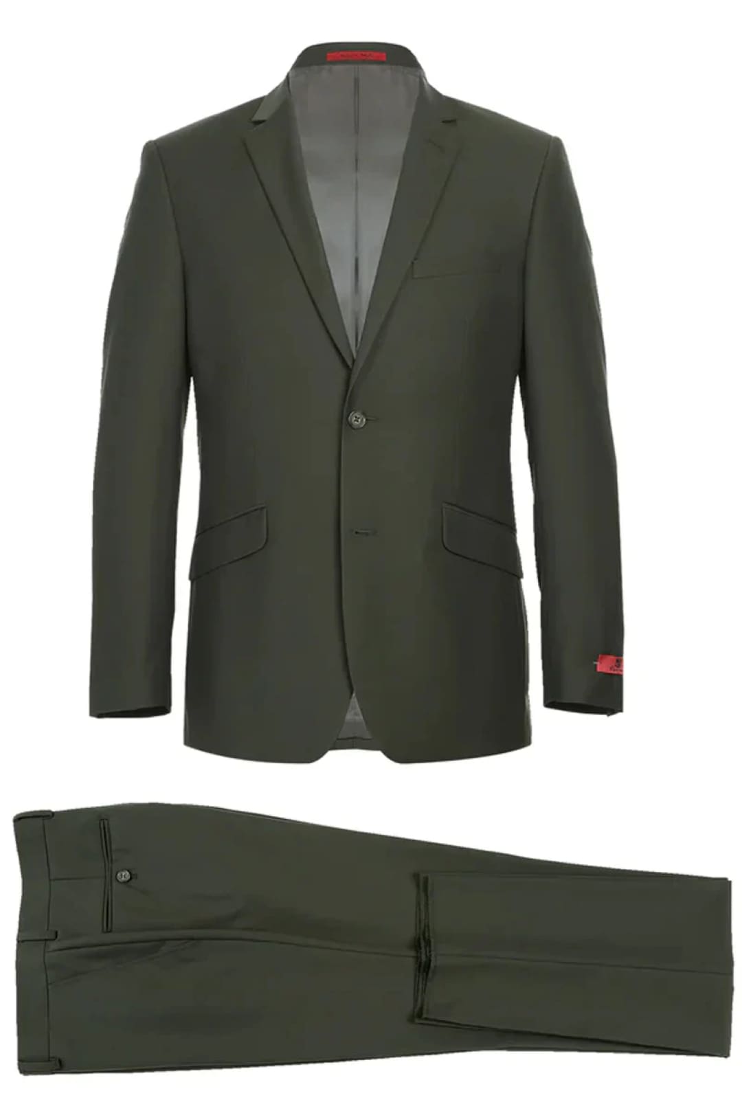 Olive Green Groomsmen Suit for Men & Boys - Perfect for Weddings + Free Tie - Suits