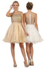 Party Cocktail Dress - Champagne / 2